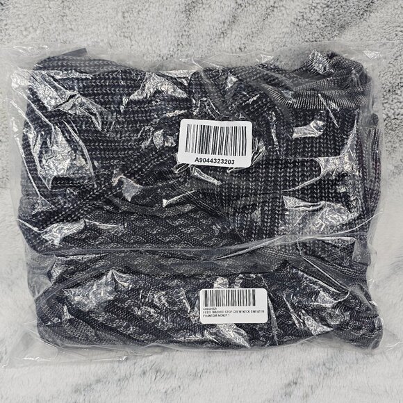 Torrid Festi 1 1X 14-16 Washed Black Phantom Crop Crew Neck Sweater Cable Knit - Picture 2 of 8